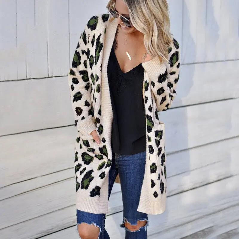 Cardigan Feminino Leopard